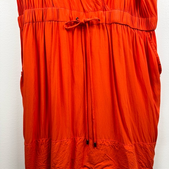 Kenneth Cole Orange Sleeveless Surplice Dress Size 2X - Picture 10 of 16